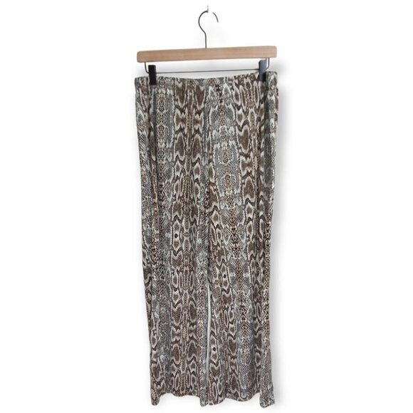 Peter Nygard Snake Skin Wide Leg Palazzo Pants Size Large - Picture 1 of 4
